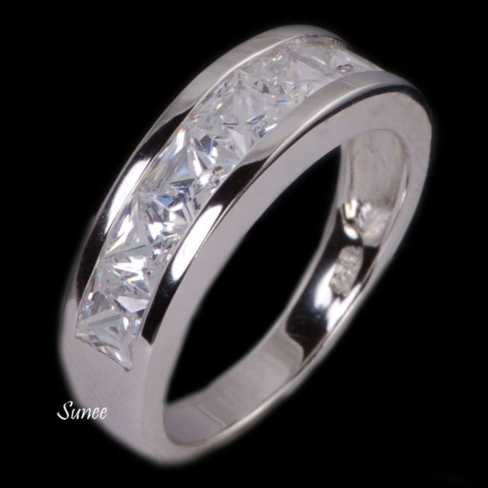 NEW 925 STERLING SILVER MENS WEDDING BAND RING - Picture 3 of 7